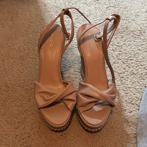 Aldo Women's Beige Knotted Sandals